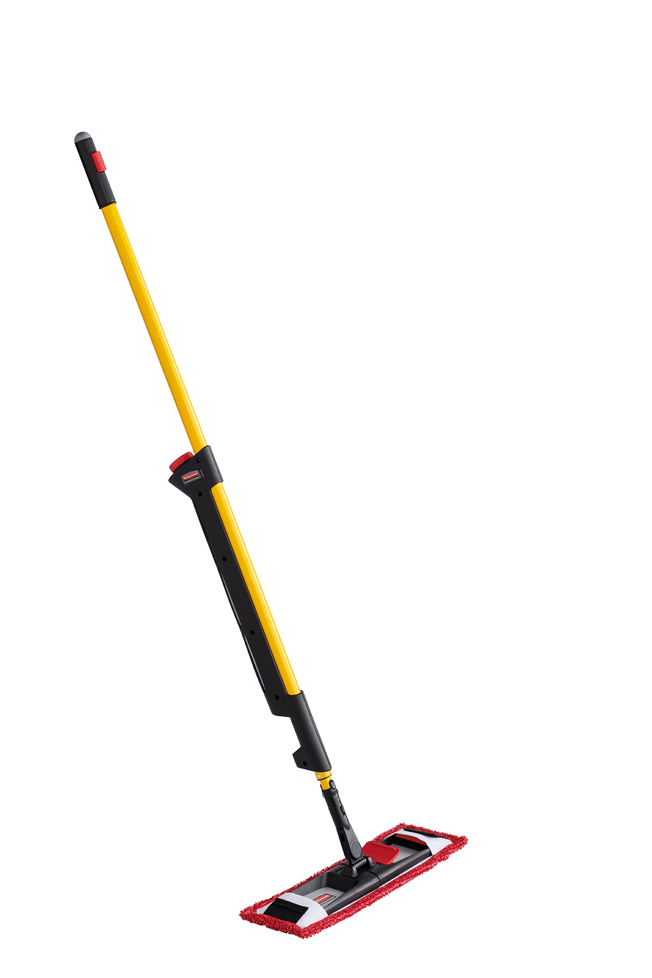 折叠式平板微纤拖布片可有效提升清洁效能，并通过搭扣或插袋两种方式与折叠式平板拖头连接，实现大空间场景下的双模式微纤拖洗操作。