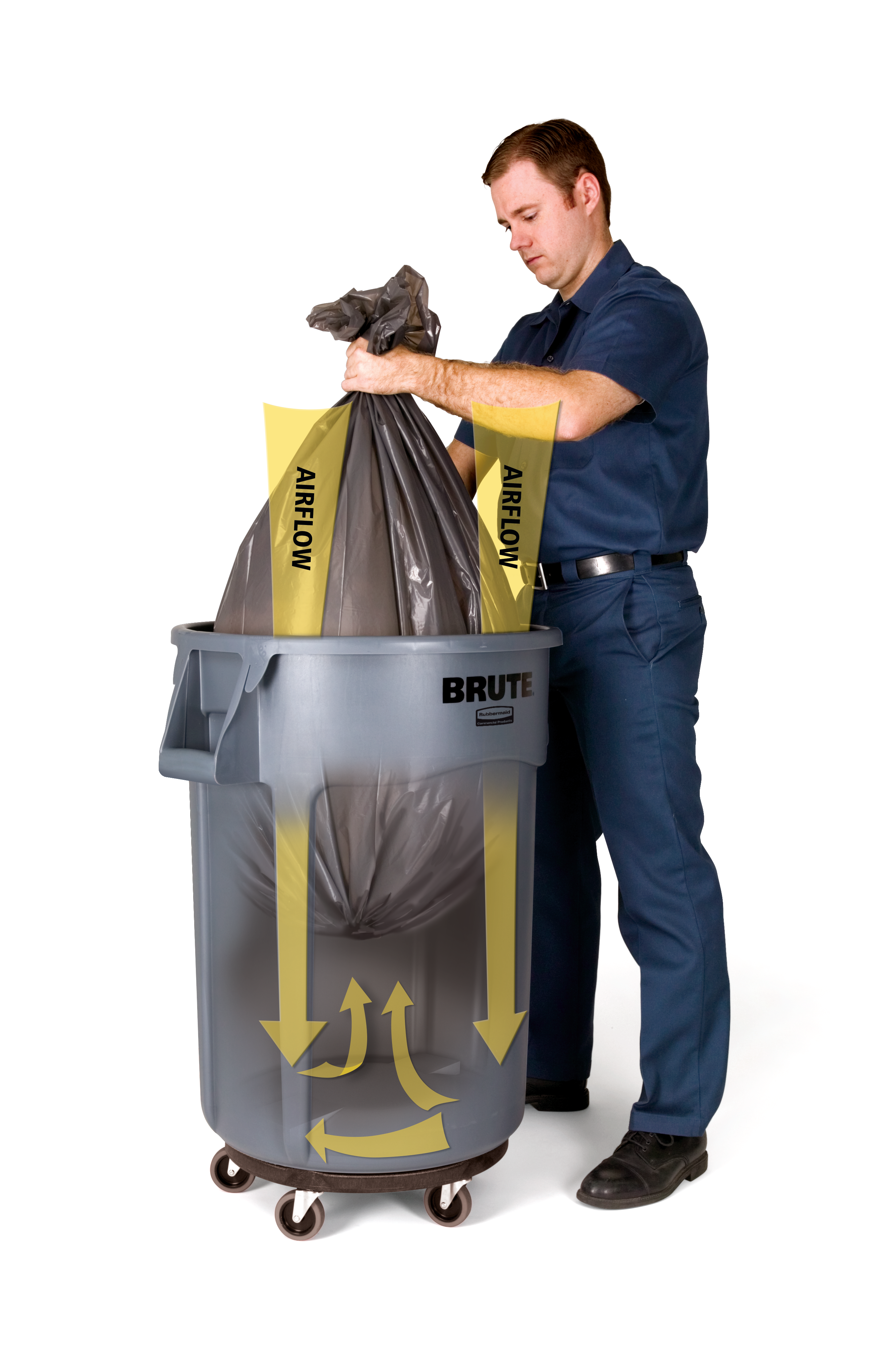 采用创新通风管道设计，更换垃圾袋时省力高达50%，提升工作效率，同时降低员工受伤风险。