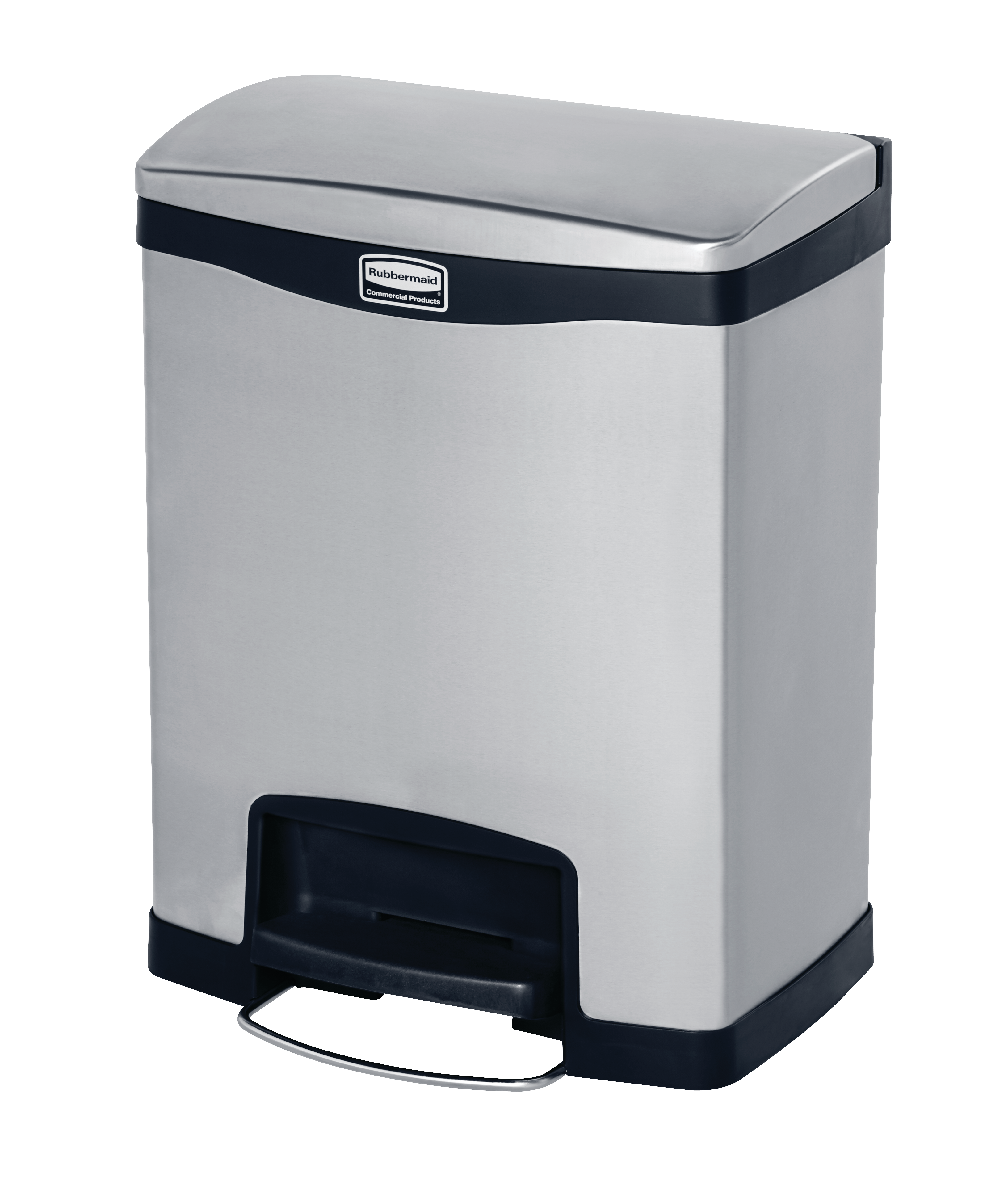 乐柏美商务用品Impressions™前踏式垃圾桶采用纤薄设计，占地面积小，并配备加宽踏板，便于脚部操作，实现无接触废弃物投放。内桶由结实坚固、防刺穿的塑料制成，桶体表面光滑流畅，便于日常清洁与维护。同时，这款垃圾桶也配备垃圾袋固定环，可牢固固定垃圾袋。