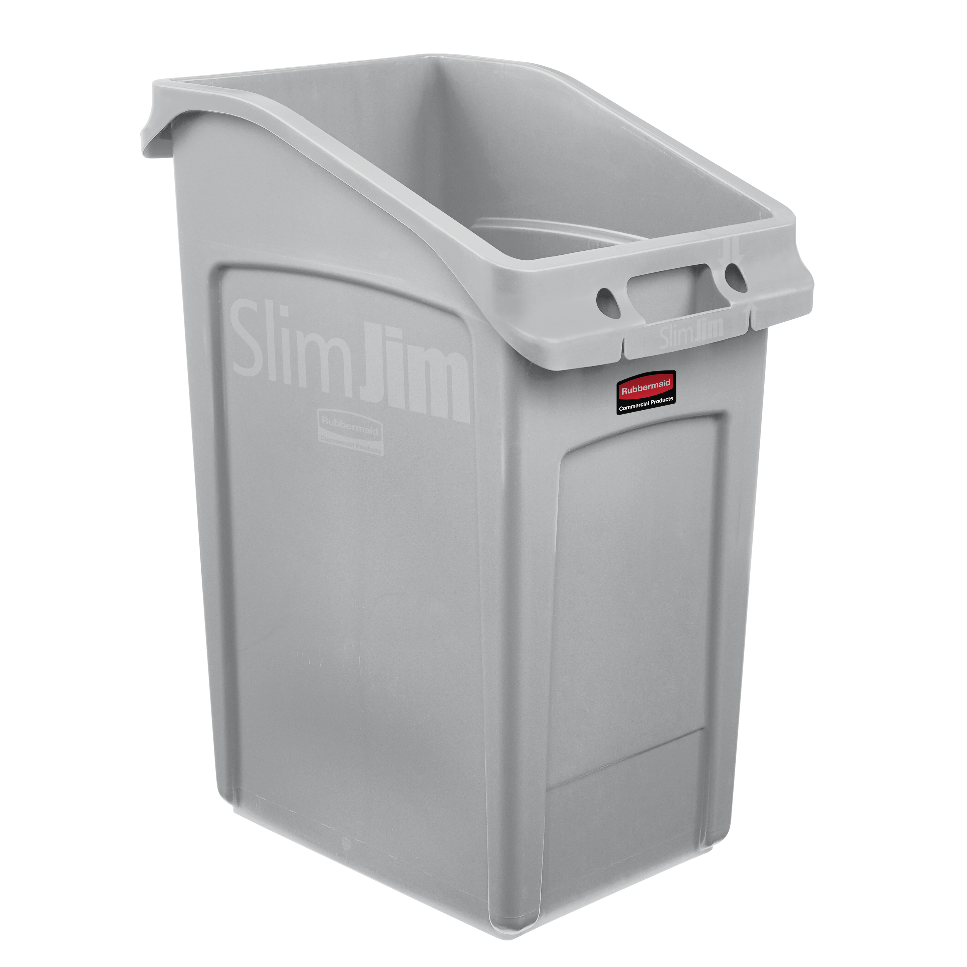 Rubbermaid Commercial Slim Jim® 台下式容器是一种专门构建的解决方案，用于在柜台下进行节省空间的废物处理。