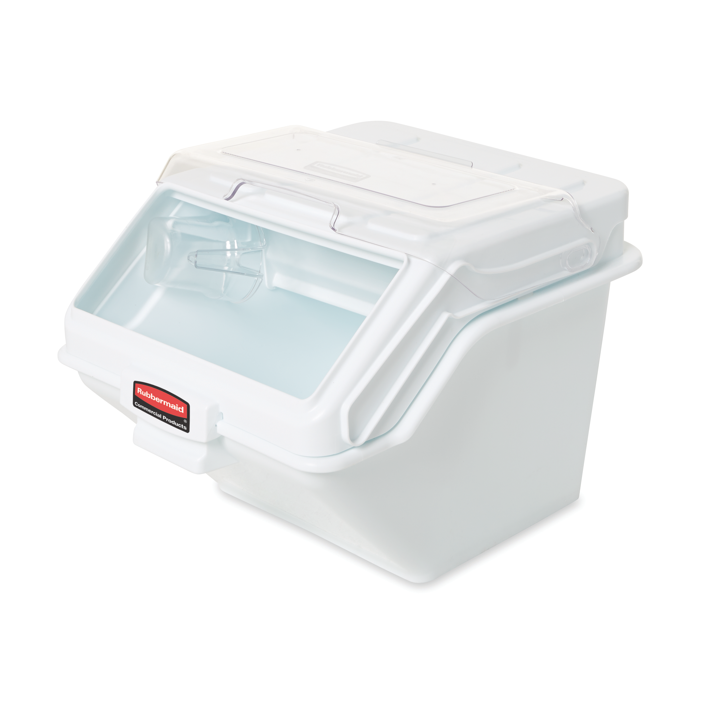 乐柏美商务用品层架式食品原料储存桶（配勺）在堆叠状态下依然支持单手快速取用食材，并配备集成量具，提升备餐效率、优化空间利用，并有助于满足食品安全规范要求。