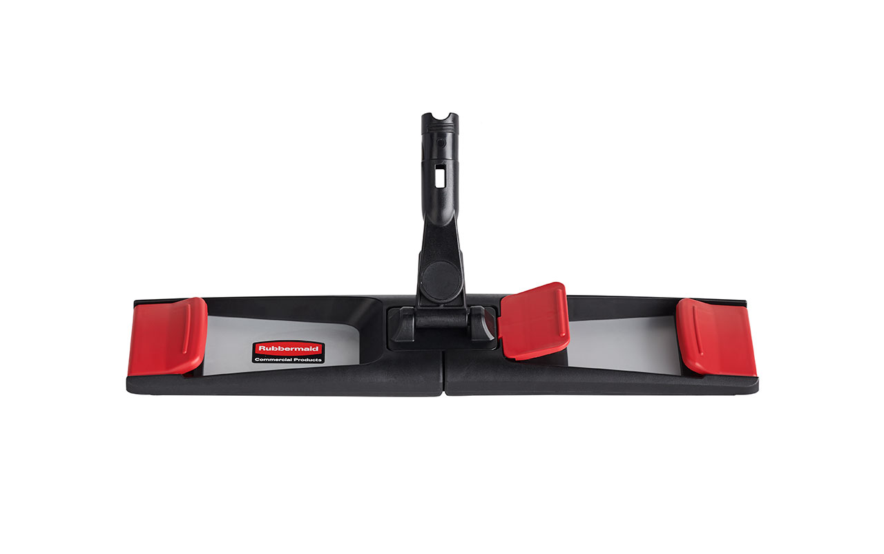 折叠式平板拖头采用轻薄扁平设计，可轻松深入低矮家具底部。搭配折叠式微纤拖布，即可在大型空间实现符合人体工学的拖洗操作。