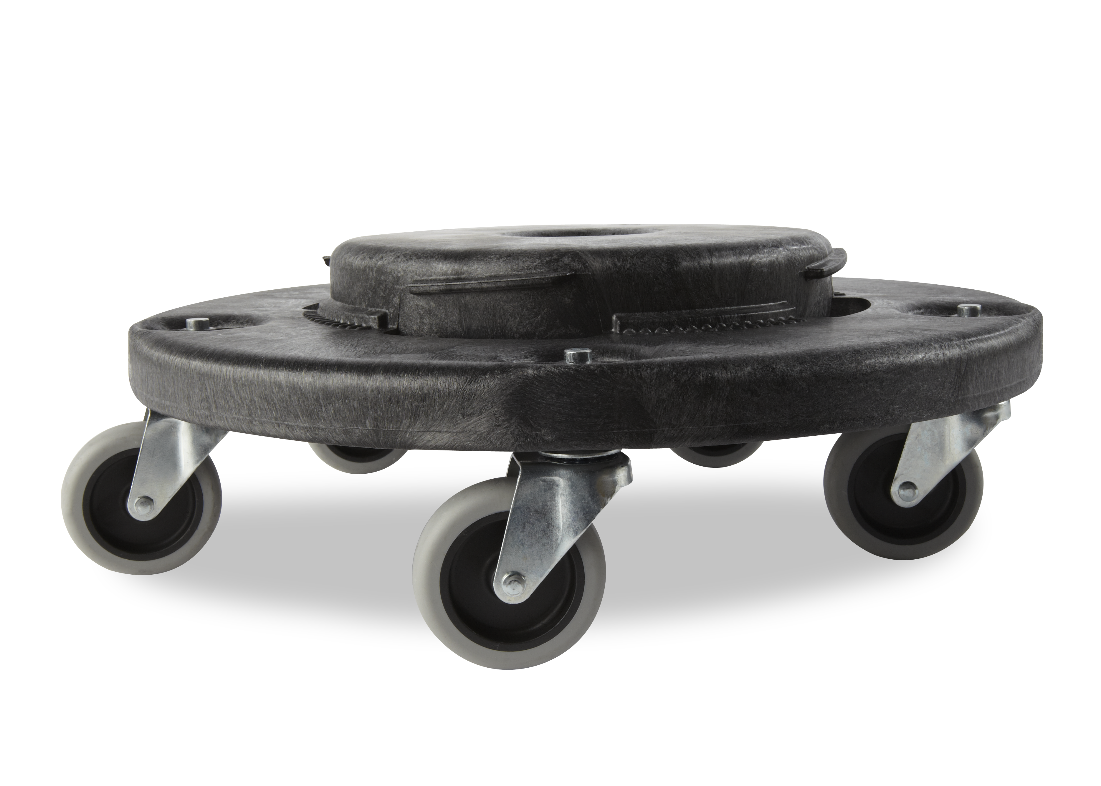 BRUTE™小车可平稳高效地轻松快速运输76L、121L、167L、208L BRUTE™储物桶。