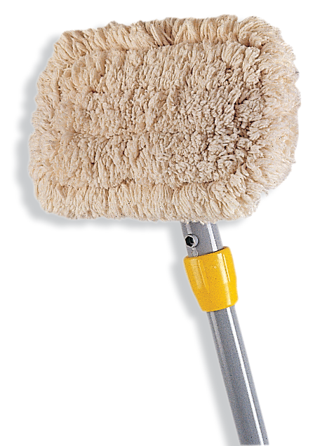 这款墙面清洗工具组合配备铝制手柄及可旋转接头，操作平稳顺滑。其棱纹设计的刷头，可与侧压式或下压式拖布压干器配合，清洁棉刷可轻松拆下清洗，是商业应用的理想之选。