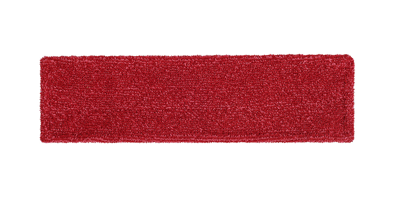 折叠式平板微纤拖布片可有效提升清洁效能，并通过搭扣或插袋两种方式与折叠式平板拖头连接，实现大空间场景下的双模式微纤拖洗操作。