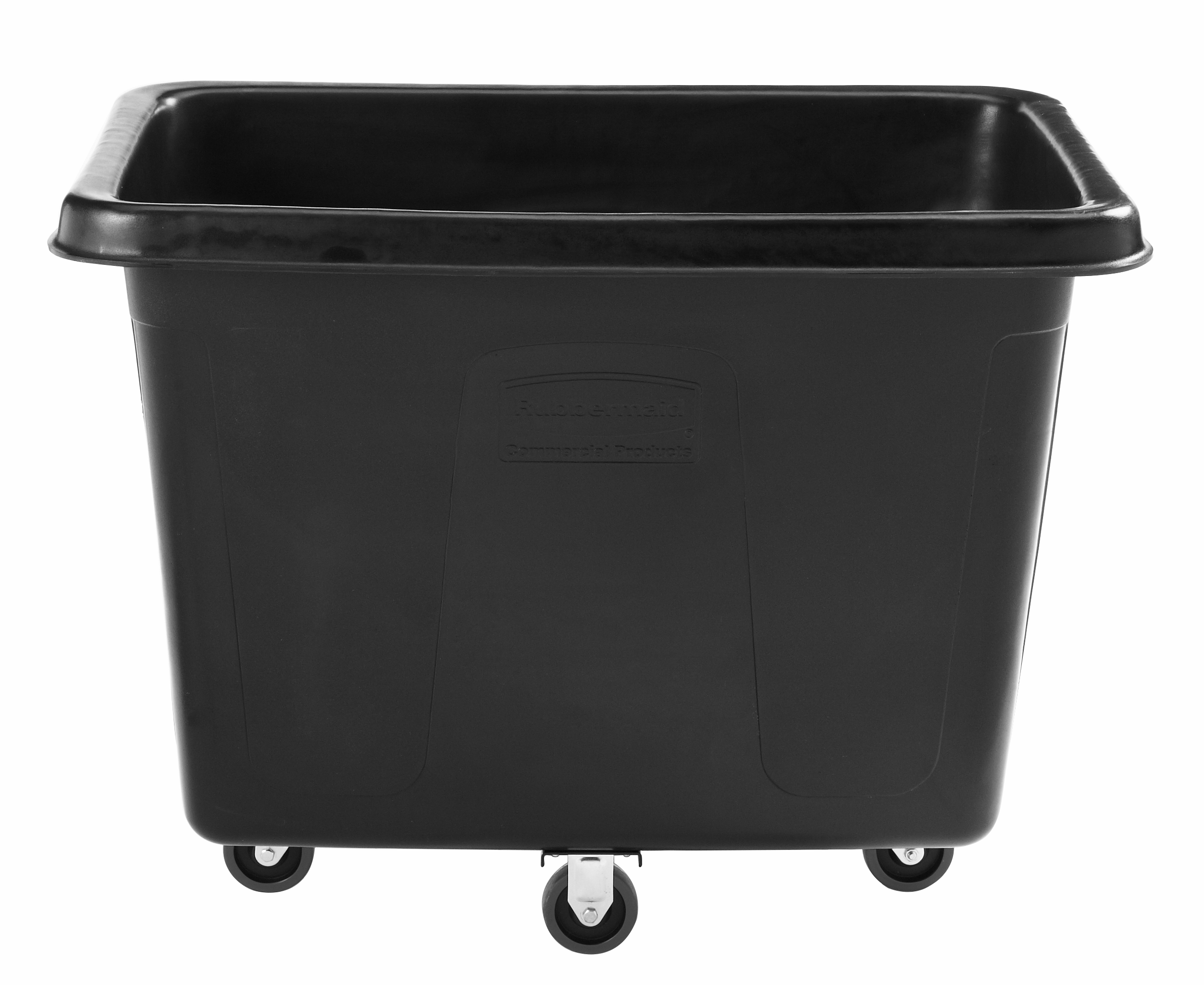 Rubbermaid 商用1867538行政系列 12 立方英尺立方体卡车，43 英寸 x 28 英寸 x 33 英寸，负载能力 400 磅，静音脚轮，黑色。