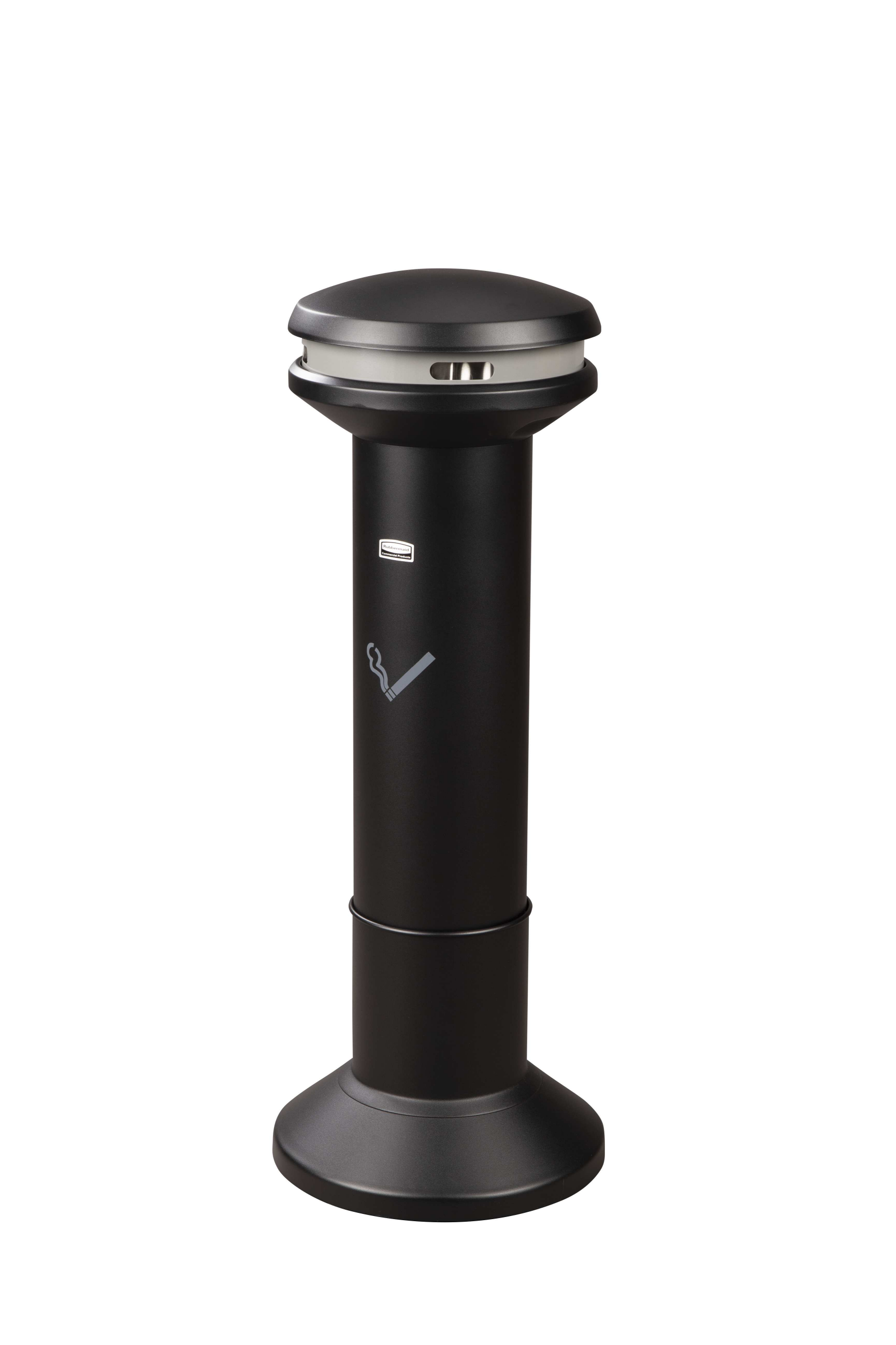 乐柏美商务用品的Infinity™不锈钢超大容量烟蒂桶采用不锈钢全金属结构与精致外观设计，为公共空间提供兼具美观与功能性的烟蒂管理解决方案。这款烟蒂桶采用无阻挡式投入口结构，可防止烟蒂在投入时堵塞。圆形金属烟蒂桶配有不锈钢灭烟盘，方便熄灭烟头，有效减少余烬闷燃，提升安全性。不锈钢材质抗锈、抗污、抗腐蚀。穹顶式顶部有助于防止积水。360°投递口，提供便捷使用体验。挂锁孔设计可使容器上锁，有助于防止蓄意破坏和盗窃。底座及桶口配有导向卡槽，使清理与更换内桶操作更加快速便捷。