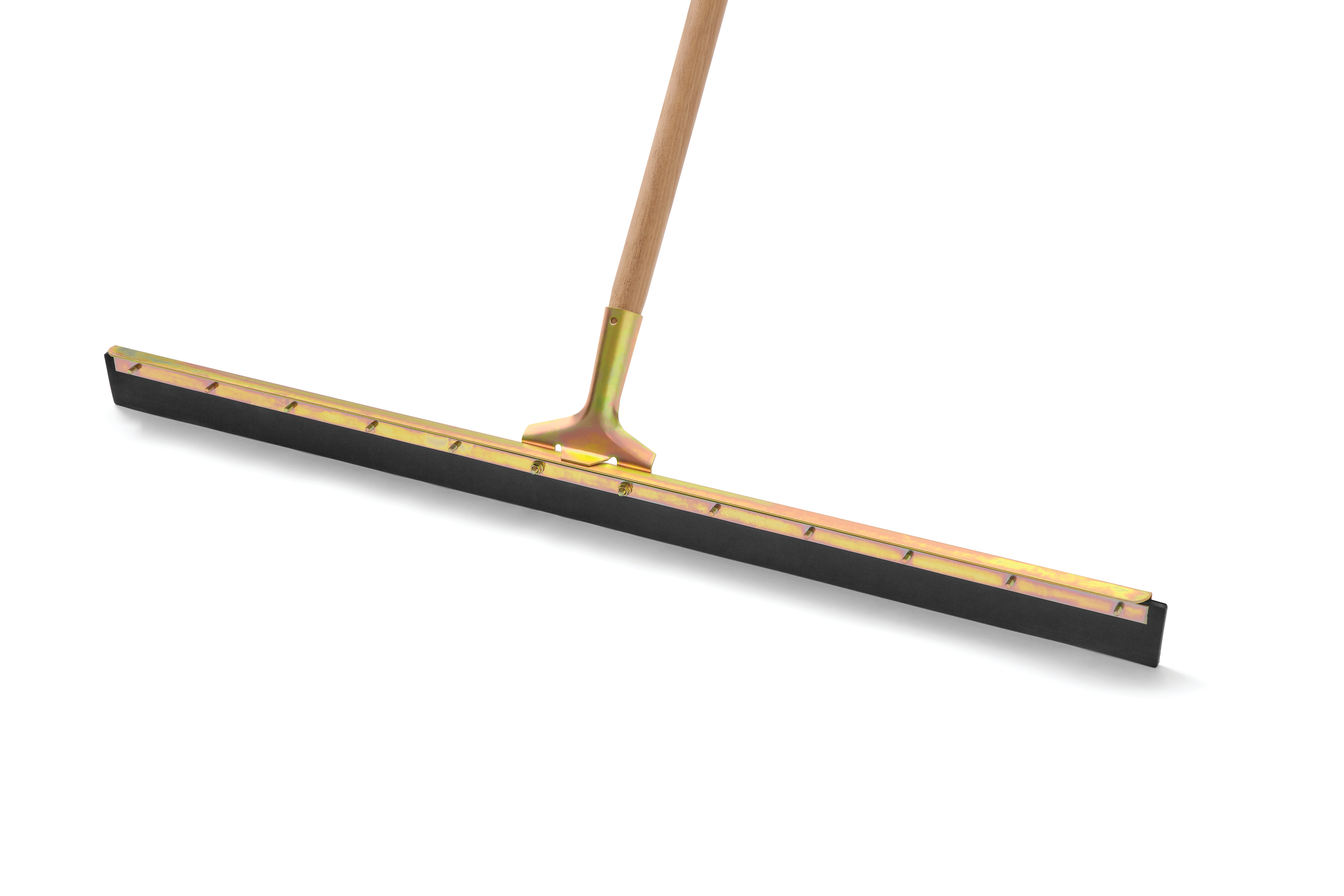 木质帚柄，配以锥状接头，并经砂纸磨光处理。