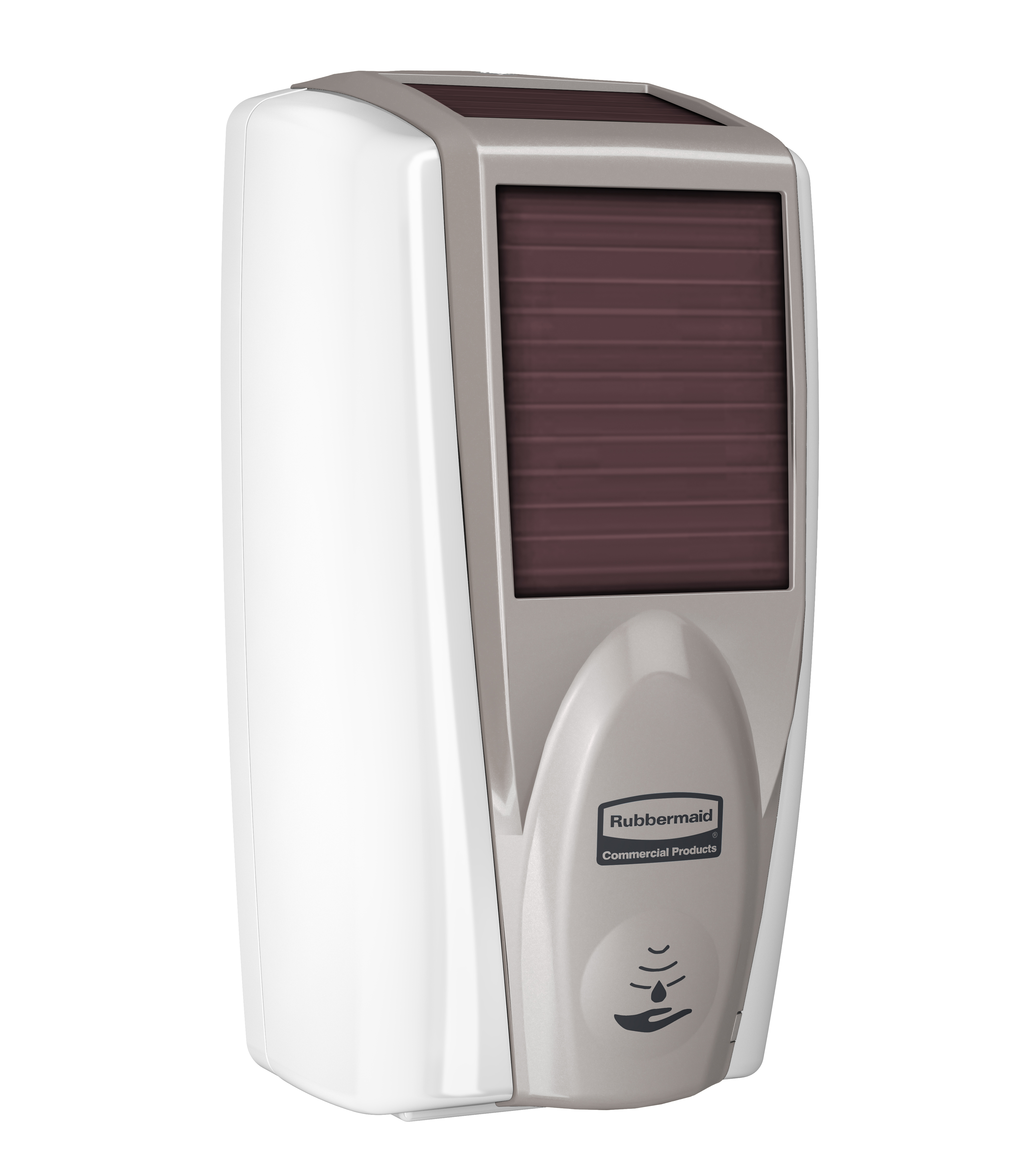 AutoFoam 自动感应式泡沫给皂机（含 LumeCel™ 技术）采用免接触出液设计，可自动定量输出洗手液或免洗消毒液，有助于降低交叉污染风险。LumeCel™ 技术仅需利用室内光即可为设备高效供能，无需购买、储存、更换或处理碱性电池。