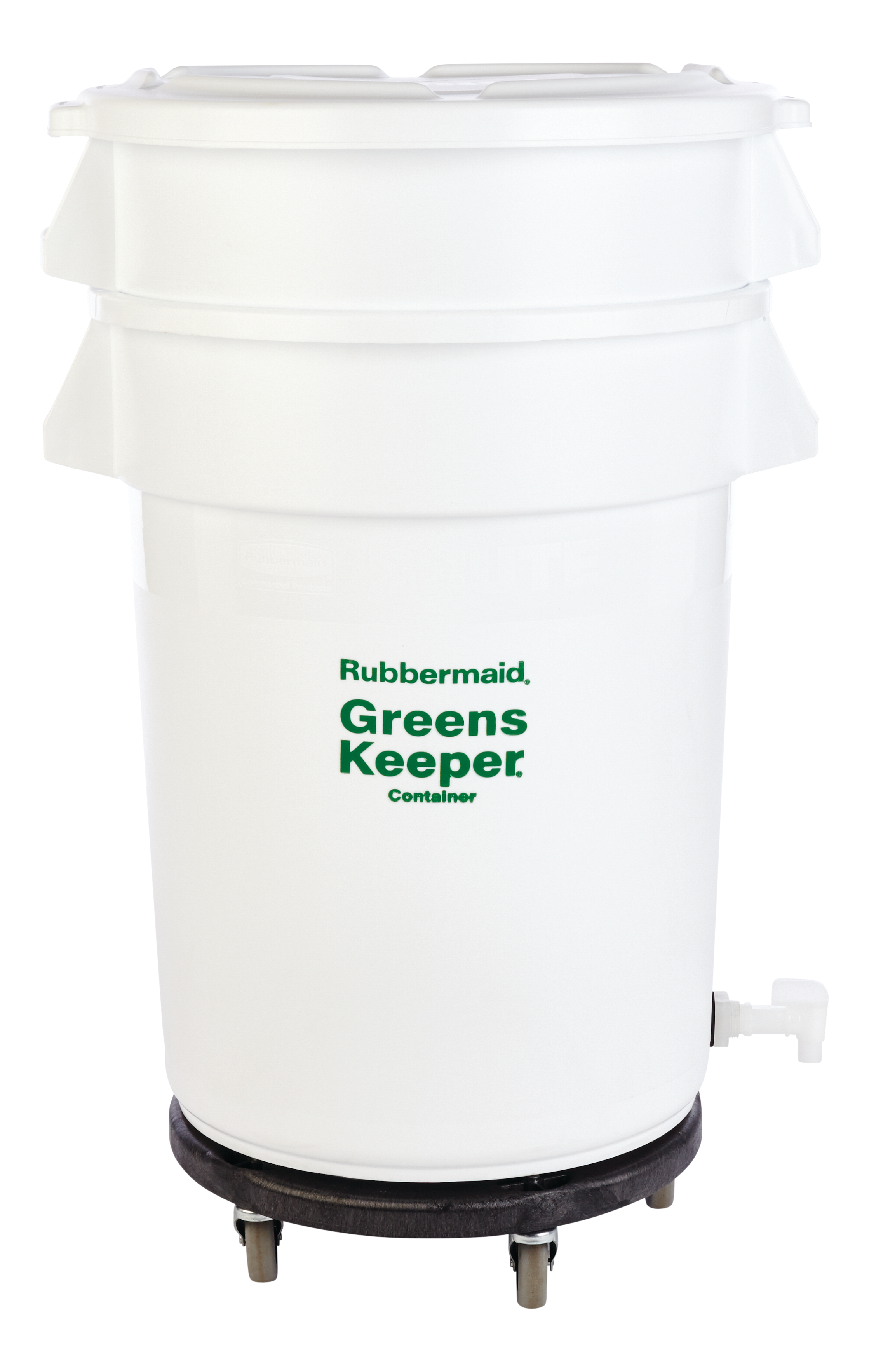 乐柏美商务用品BRUTE™ Greenskeeper™新鲜蔬果储存圆桶（含密封盖与手推车）助您保持蔬菜新鲜。