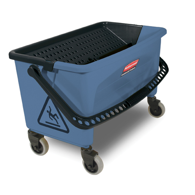 微纤打蜡专用拖把桶(带拧水器),蓝色 | Rubbermaid 商用产品