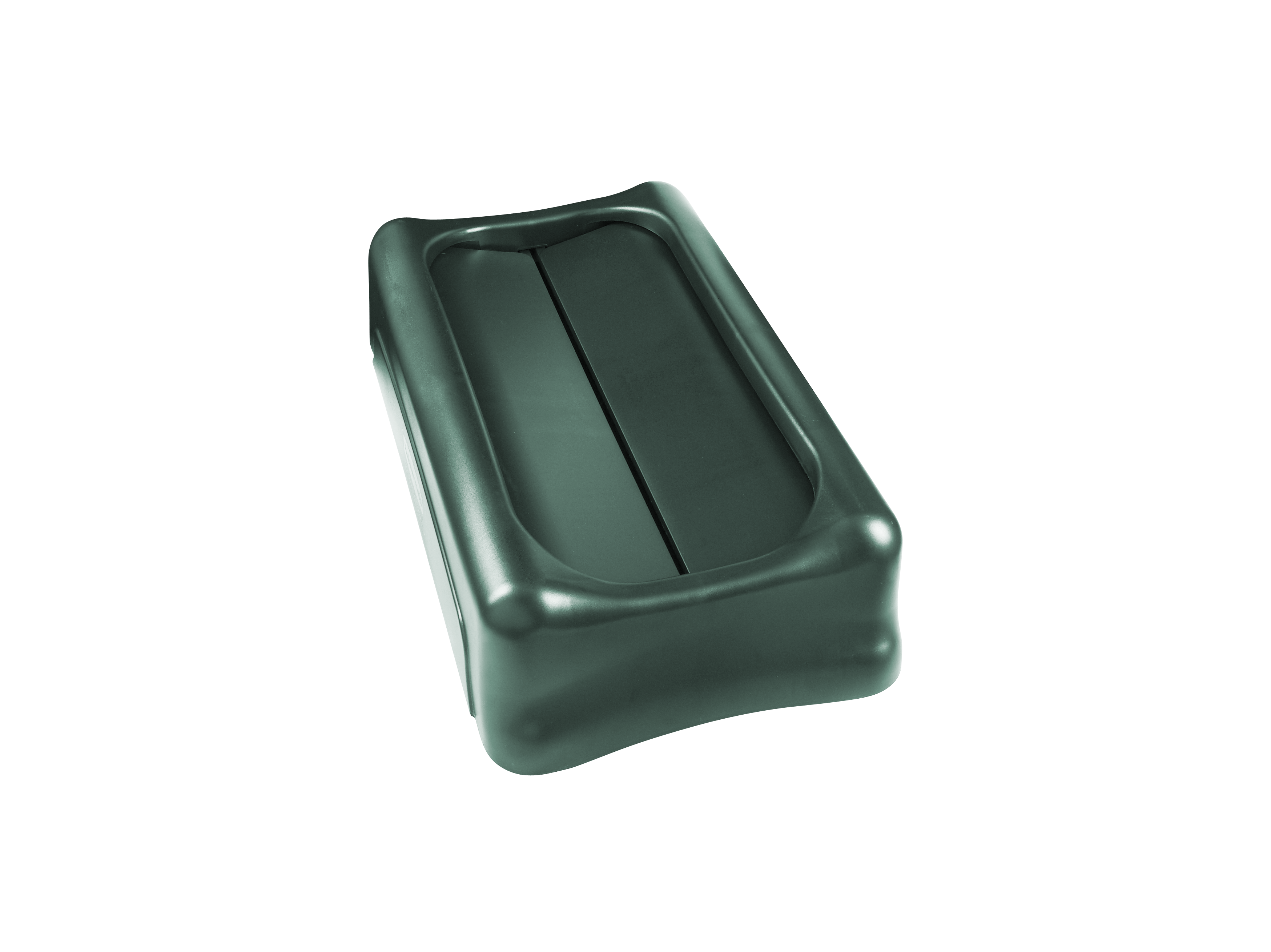 SlimJim®悬吊活门式桶盖有助于推动垃圾分类回收，提升作业效率。翻转式桶盖便于投放垃圾，投放后自动回位，将垃圾隐藏于公众视线之外。桶盖搭配可更换的彩色顶盖，通过颜色区分引导废弃物分类与回收。采用高强度耐用塑料材质，防锈免维护，清洁便捷。