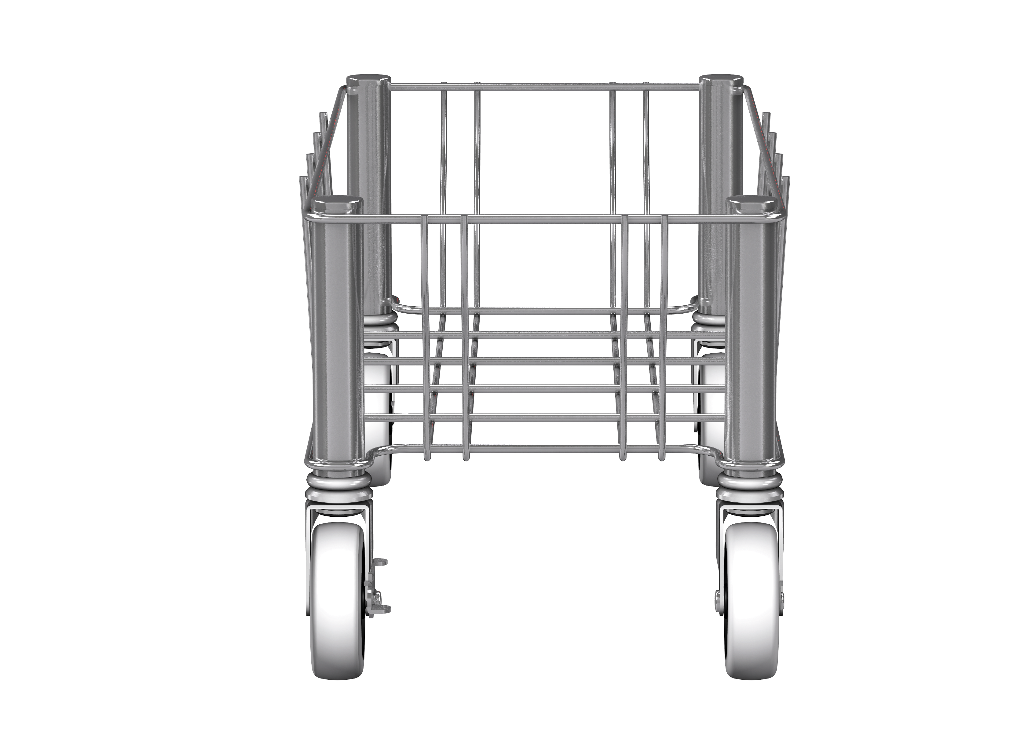 乐柏美商务用品出品的带通风管道的Slim Jim™不锈钢小车专为Slim Jim™带通风管道垃圾桶而设计，可在各类商业设施中为其提供运输和支持服务。采用耐用不锈钢制造，不生锈不掉漆，便于清洁维护。