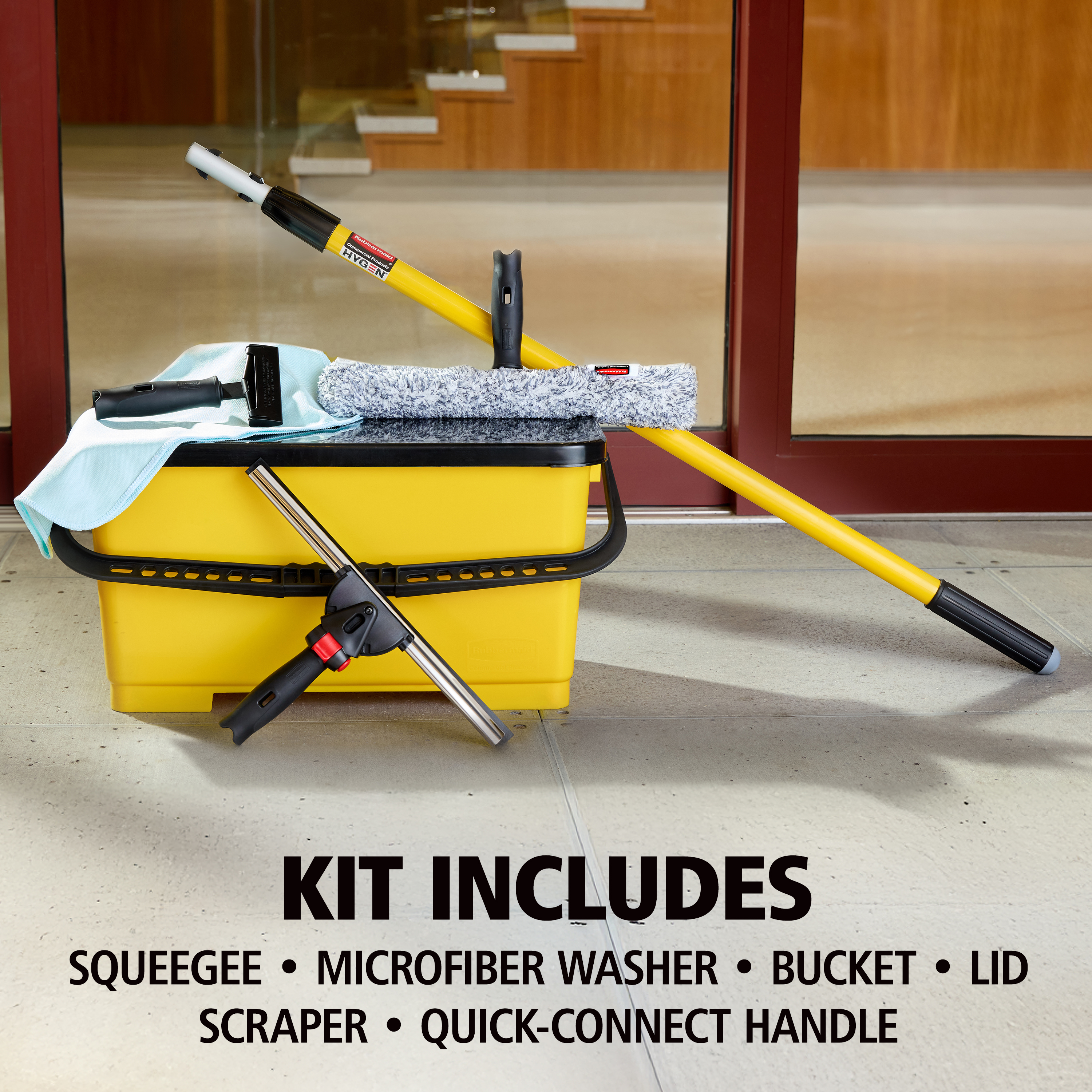 The 6-Piece Glass Cleaning Starter Window Cleaning Kit includes everything professionals need for a flawless, efficient clean.