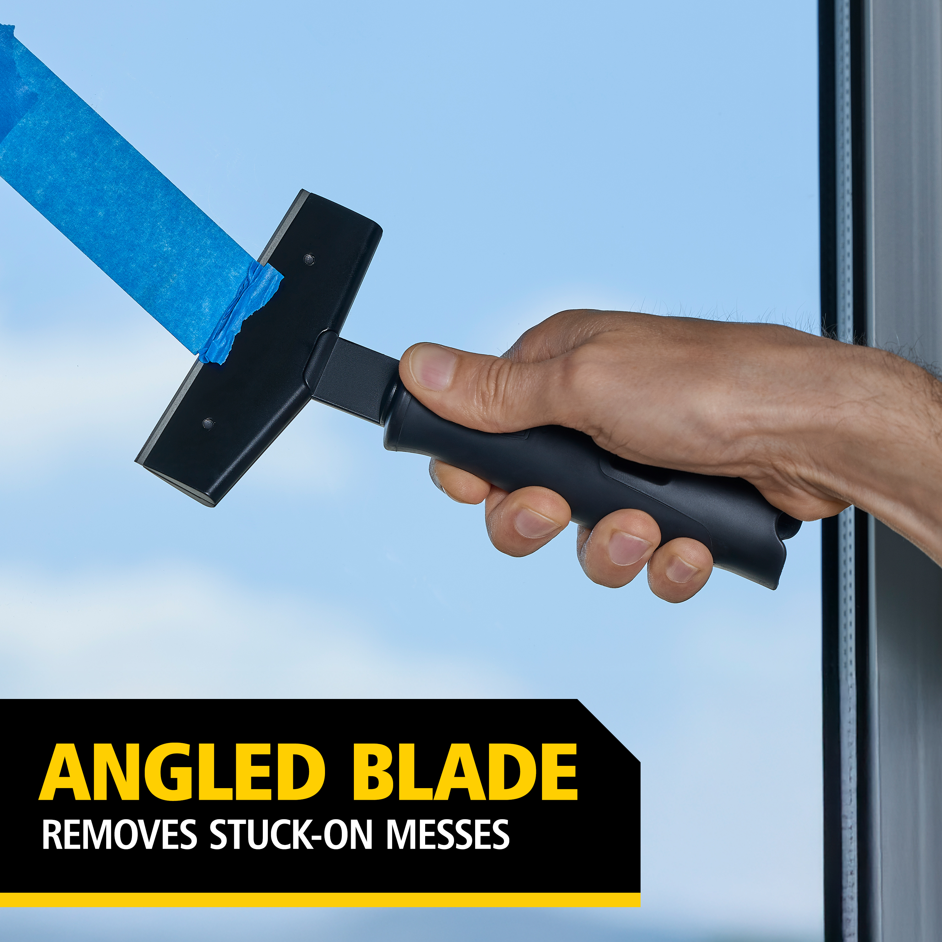 The 4-Inch Glass Scraper is built to tackle tough messes with ease. Its angled scraper blade ensures precise positioning, removing stubborn debris without scratching surfaces.