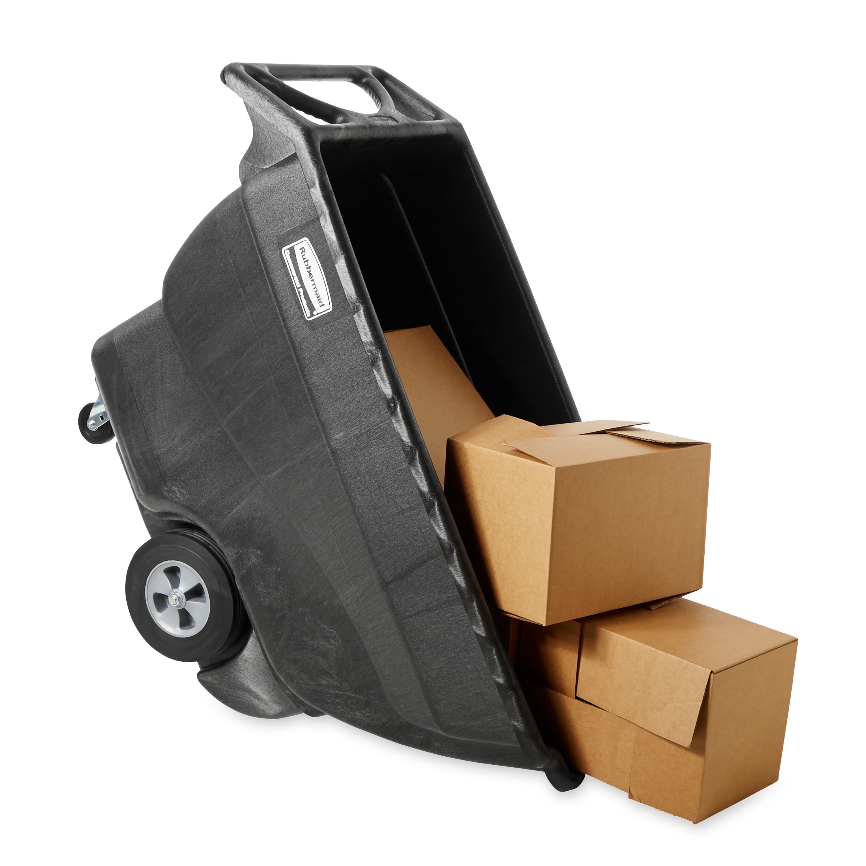 乐柏美商务用品胶棉倾卸斗车采用工业级结构，可承载高达 453.59kg的重载物料。