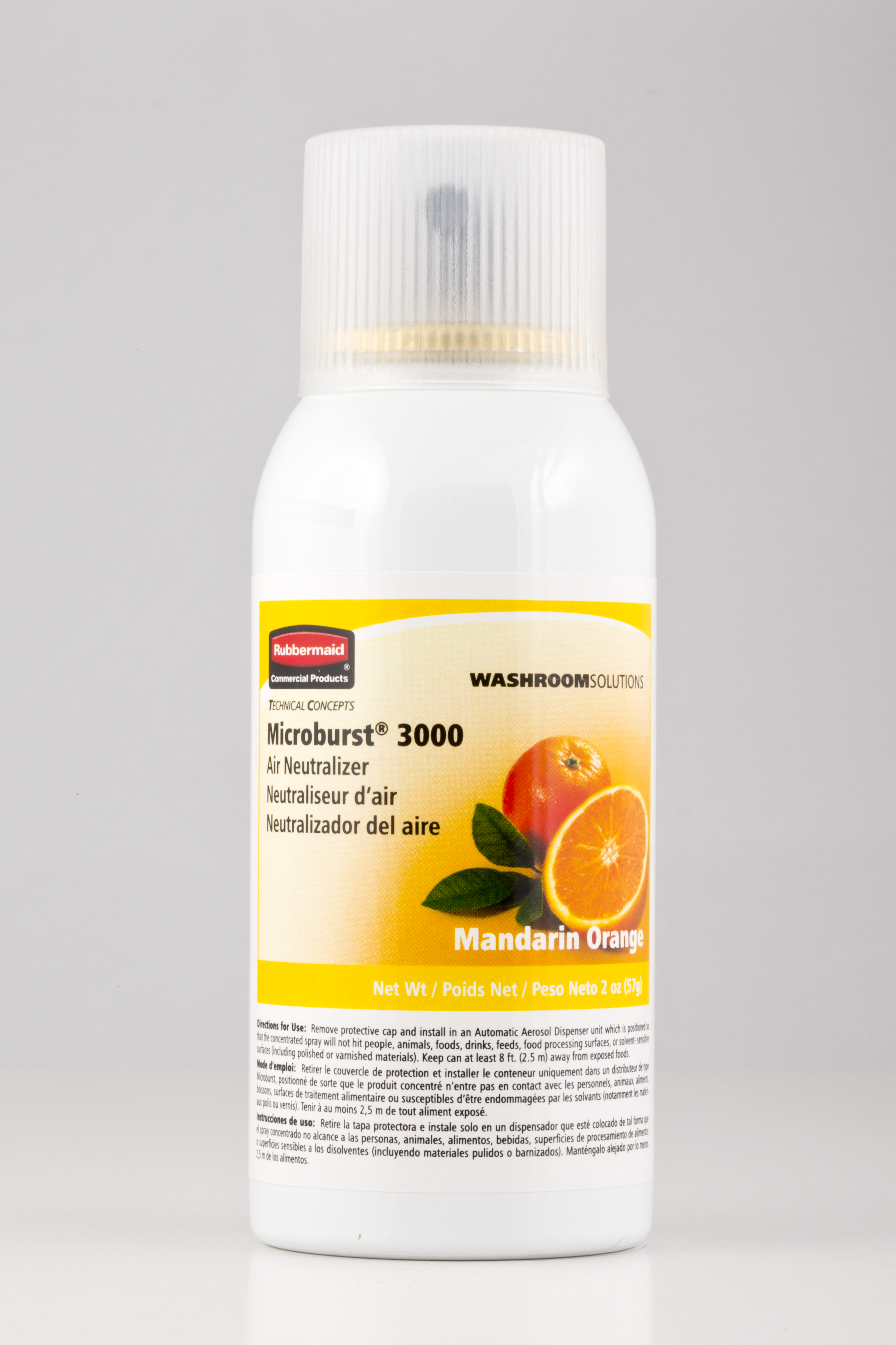 Microburst® 3000 补充瓶采用高品质清新香氛，可持续喷洒 3000 次，或最长保持 168 天。