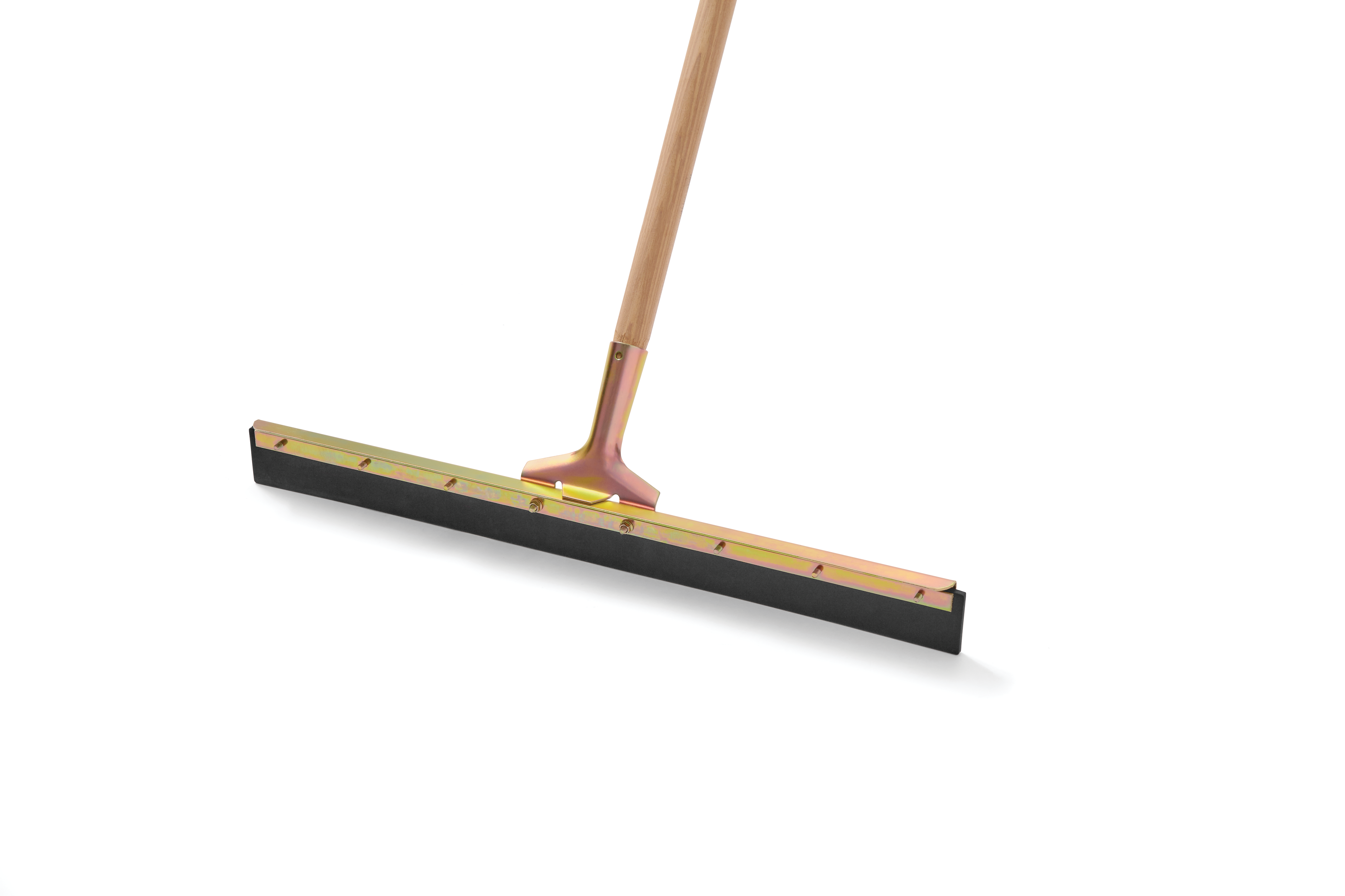 这款直刀片地板刮水胶片配备双橡胶刮水胶片，刮拭无痕，是处理各类工作环境中液体泼洒与顽固污垢的理想选择。刮水胶片可适配标准锥形手柄，总长度为60.96cm。