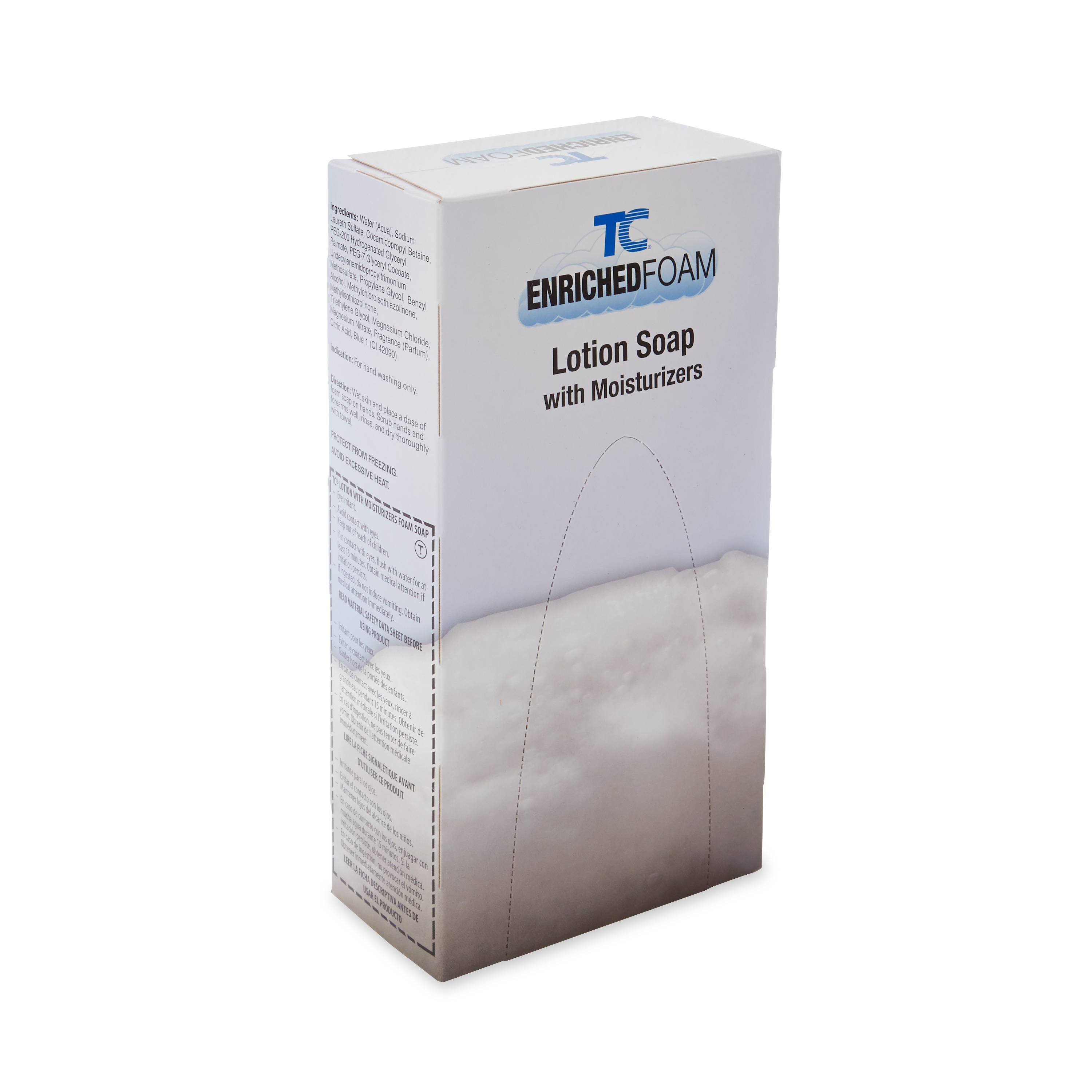 高品质浓缩稠密泡沫配方，添加柔肤成分，温和滋润双手。特别适合洗手间场景使用。