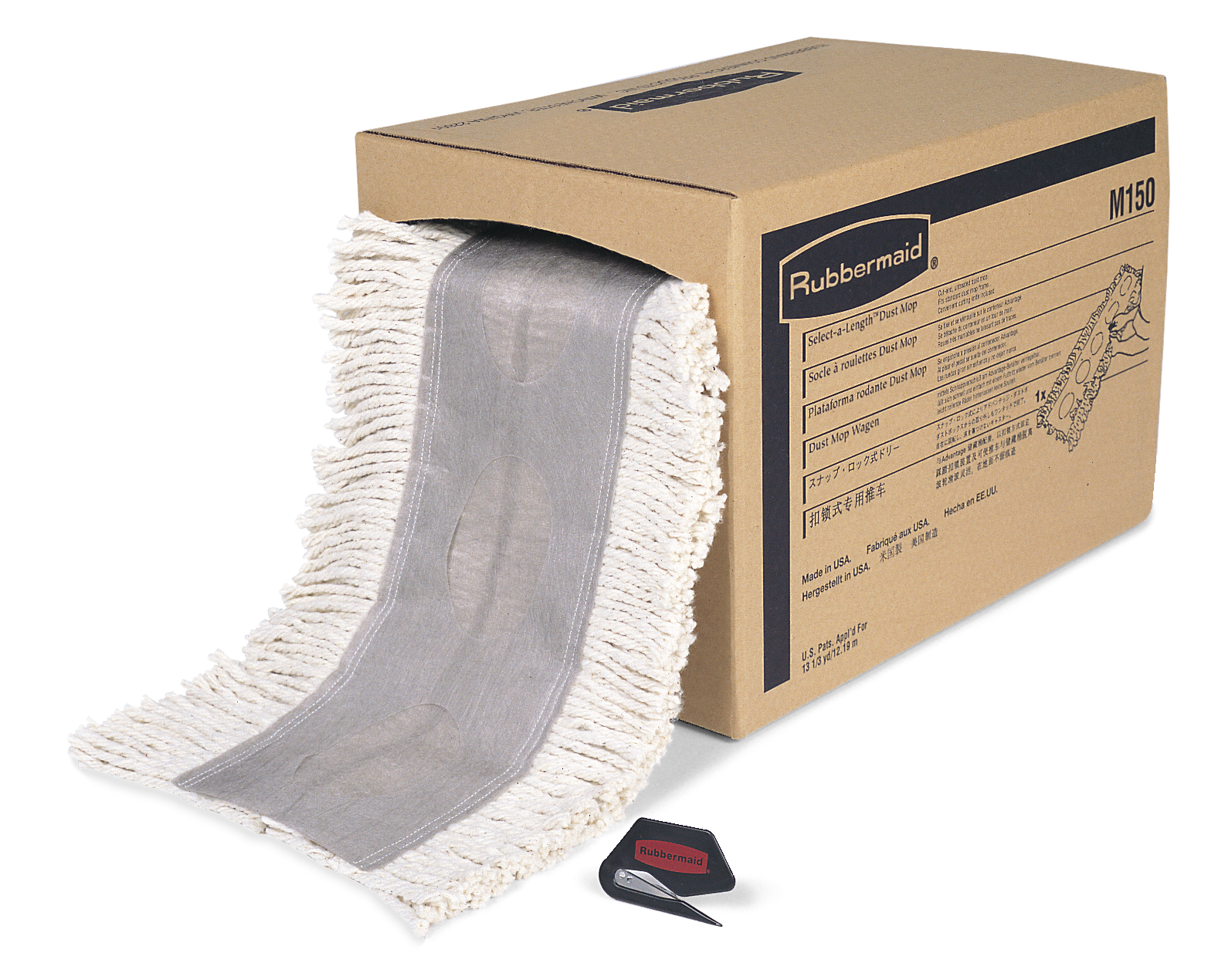 乐柏美商务用品可剪裁尘推以12.2m卷装形式提供，为大面积清洁作业提供灵活的耗材选择。