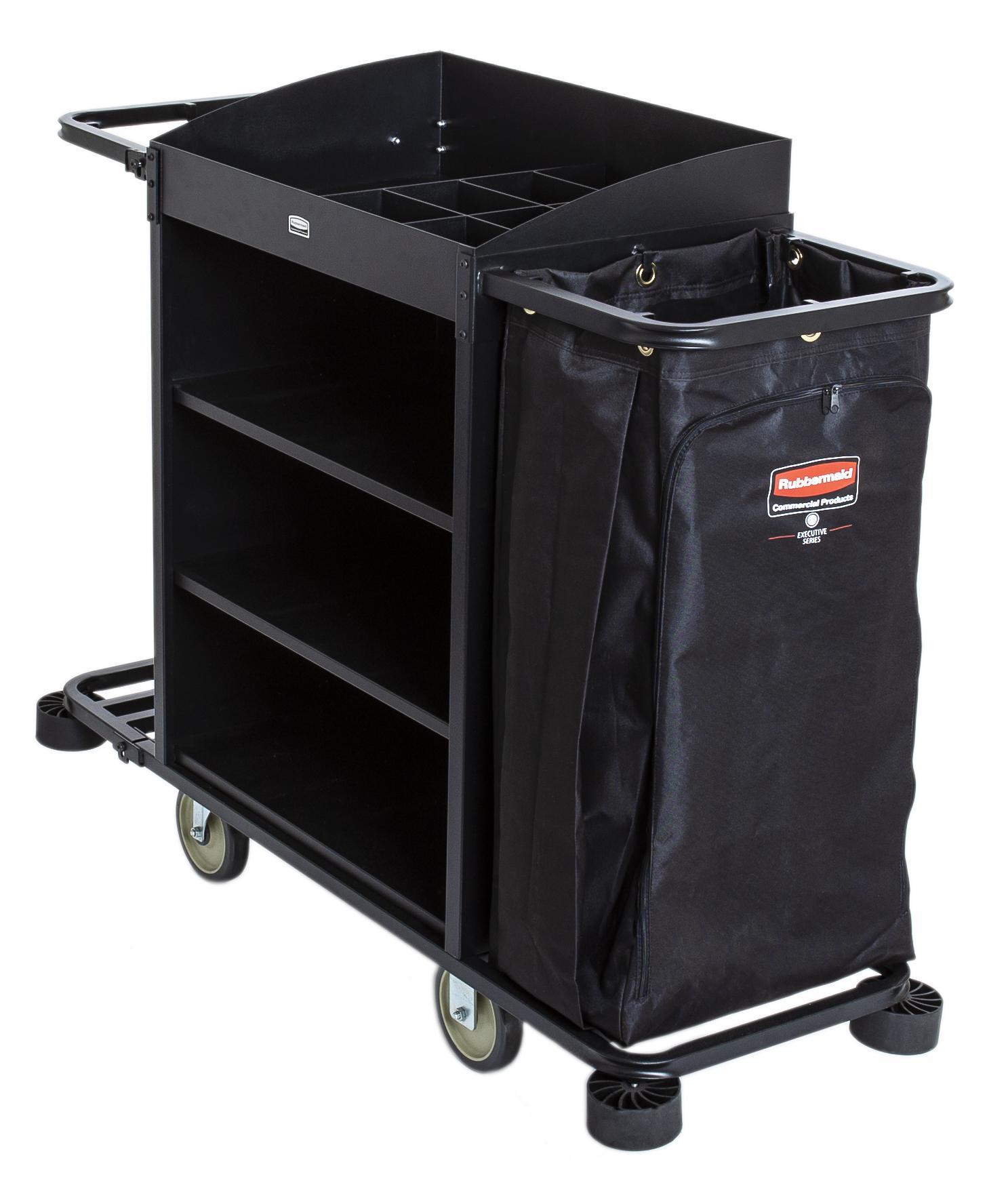 专业轻型客房服务推车专为满足日常清洁需求设计，小巧占地面积结合大容量存储空间，显著提升生产力。